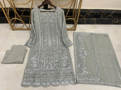 Chiffon Embroidery Eid outfit